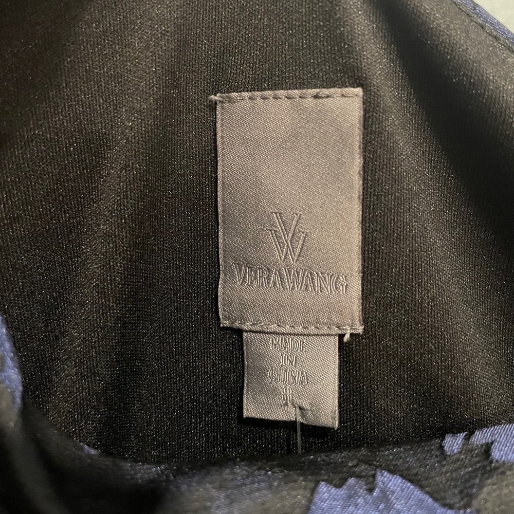 Vera Wang Asymmetical Jacquard Dress, Size 8 - Picture 3 of 7